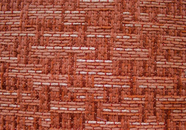 Texture Tissu Rouge Avec Grand Tissage Revêtement Meubles — Photo