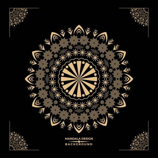 Altın Mandala Arkaplan Vektör Tasarımı 14