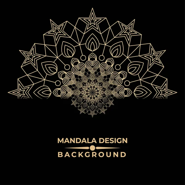 Altın Mandala Arkaplan Vektör Tasarımı 11