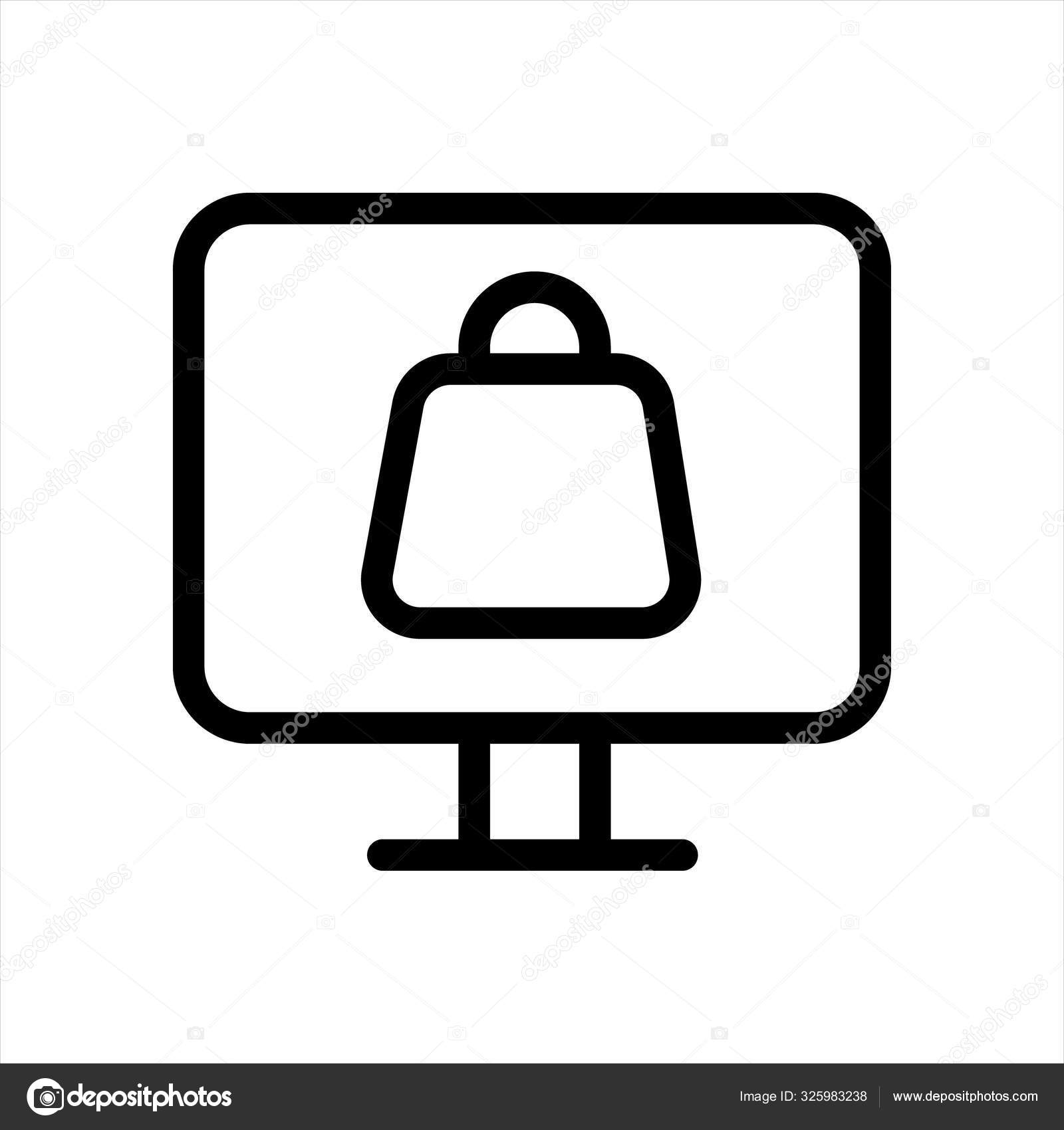 Carrinho Online Loja Icone De Compras Vetores De Stock C Aftab267 325983238