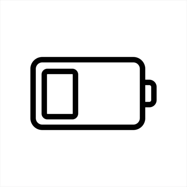 Batterij, cel, laag, mobiel, icoon — Stockvector