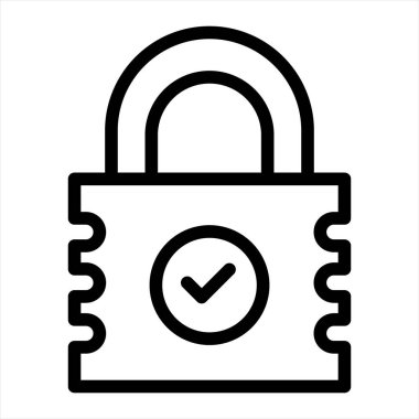 Korunan simge sembolünü kilitle İllüstrasyon Tasarımı