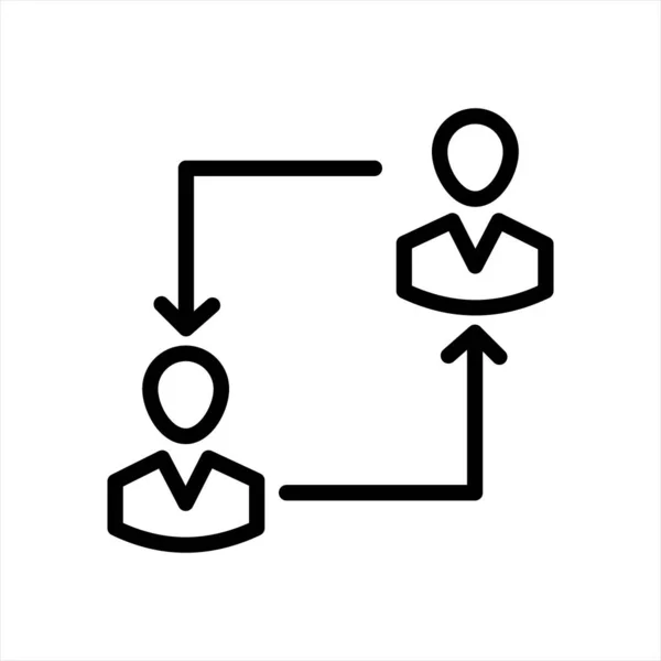 Colaboración Icono de comunicación símbolo Ilustración Diseño — Vector de stock