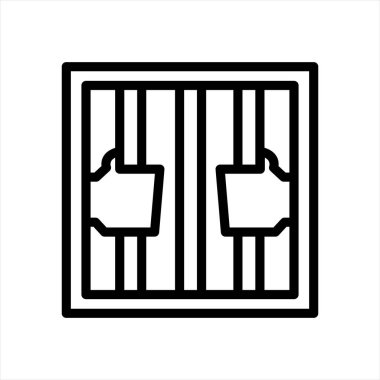 Suçlu Hapishanesi simgesi İllüstrasyon Tasarımı