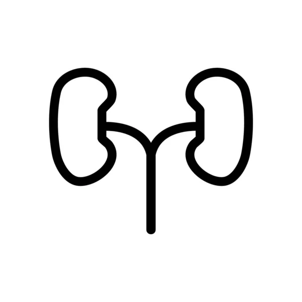 健康腎臓のアイコンのシンボルイラストデザイン — ストックベクタ