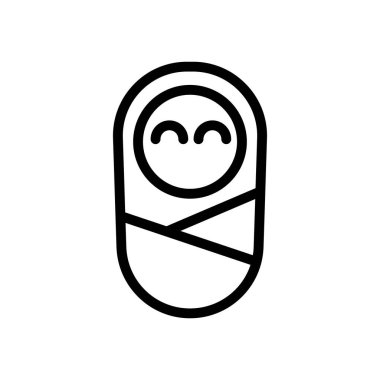 Bebek Yeni Doğan Simgesi Çizim Tasarımı