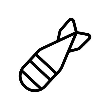 Bomba Roketi Simgesi Çizim Tasarımı