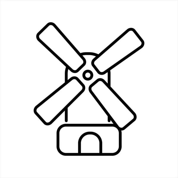 Ökologie Windrad Symbol Illustration Design — Stockvektor