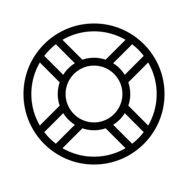 Plaj Lifebuoy Simgesi Çizim Tasarımı