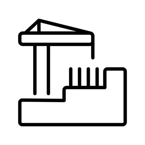Baukran Symbol Illustration Design — Stockvektor