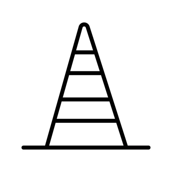 Kegelverkehrsikone Symbol Illustration Design — Stockvektor