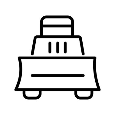 Buldozer Ağır Simge Çizim Tasarımı