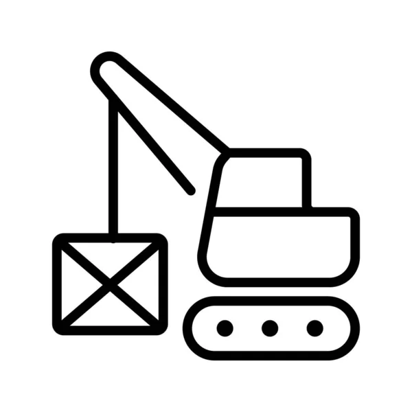 Crane Equipment Icon Symbol Illustration Design — Stockový vektor