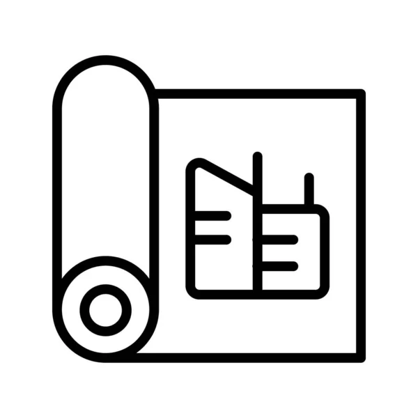 Desain Ilustrasi Simbol Gulung Cetak Biru - Stok Vektor