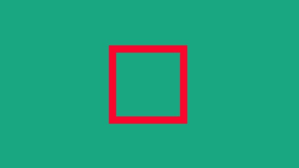 红色方块旋转动画录影带 — 图库视频影像