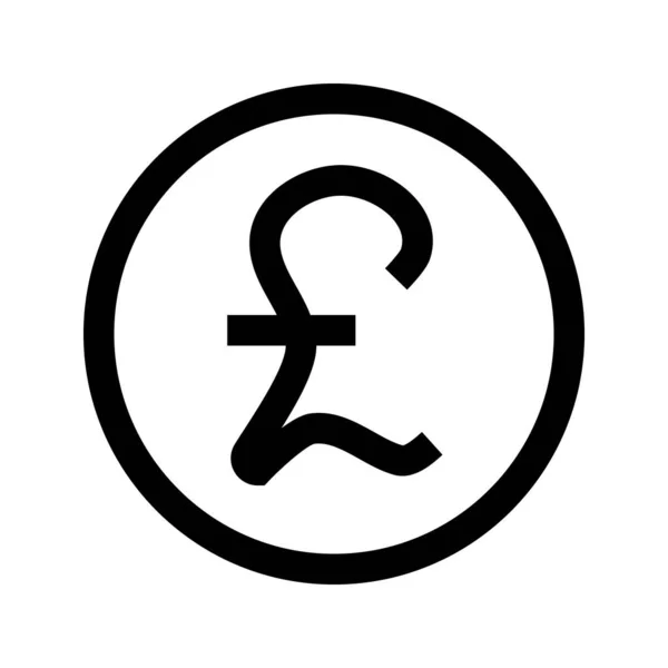 Münze Pfund Symbol Illustration Design — Stockvektor