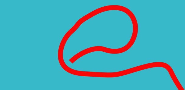 Vidéo d'animation de la ligne de serpent rouge 