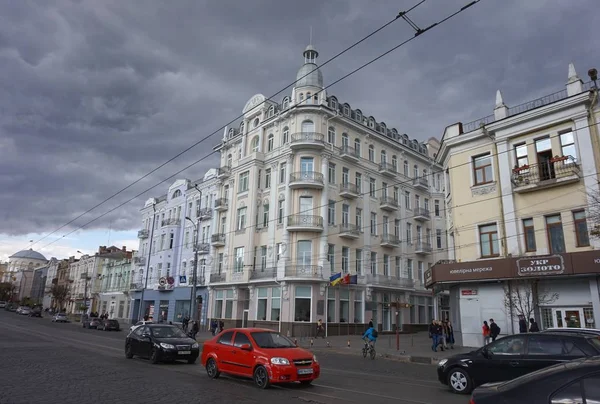 Den Historiska Stadskärnan Stormig Himmel Vinnitsa Ukraina — Stockfoto