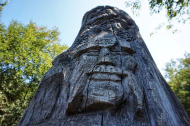 Antik Cromlech, Perunovo tapınağı, Nikolsky 'de taştan çember Ukrayna Dinyeper' inde güç merkezi..