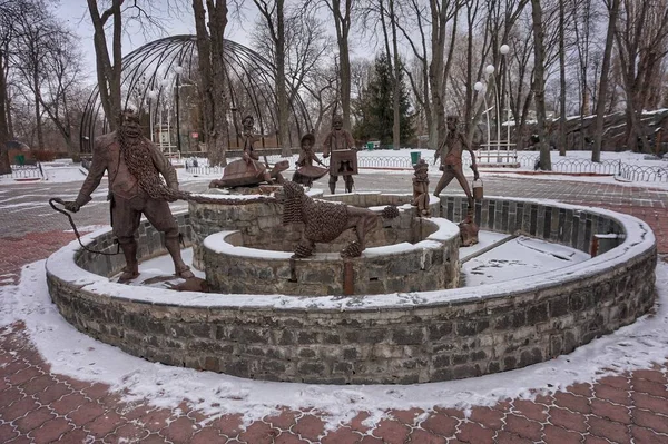 Figuras Bronce Que Adornan Zoológico Kiev —  Fotos de Stock