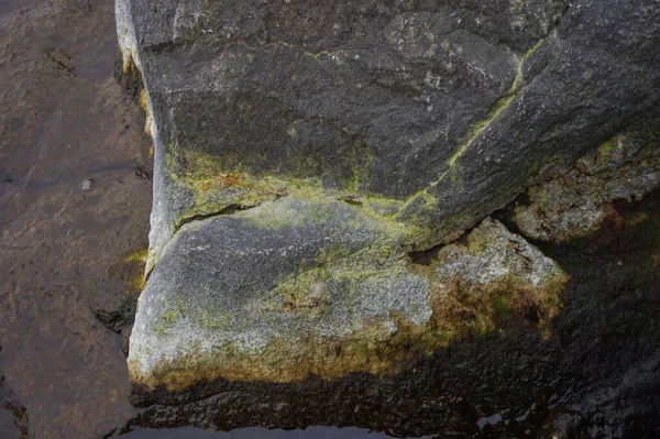 Pedra Granito Com Padrões Incomuns Superfície — Fotografia de Stock