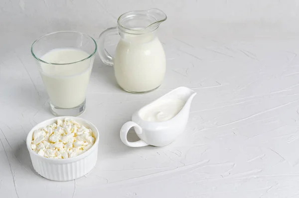 Zelfgemaakte Gefermenteerde Drank Een Glas Kefir Kwark Zure Room Een — Stockfoto