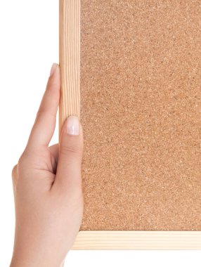 İnsan eli boş Holding Yönetim Kurulu boş beyaz arka plan - yeniden