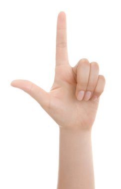 İşaret parmağı ile işaret eden oktan yukarı veya ekran geri dokunmadan kadın el