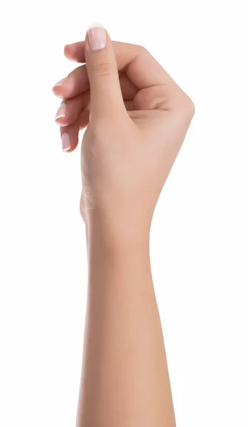 kadın elini tut sanal kartvizit, kredi kartı veya boş kağıt