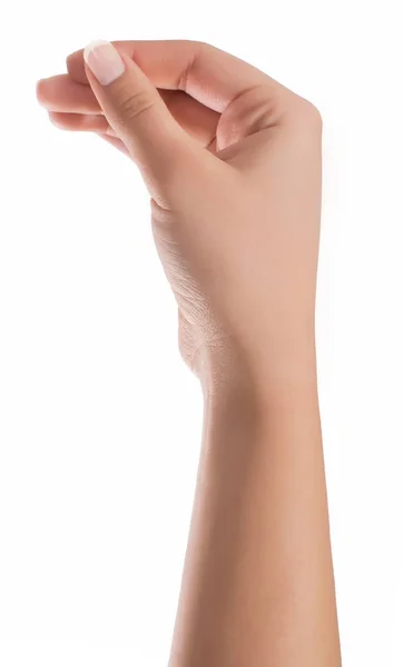 kadın elini tut sanal kartvizit, kredi kartı veya boş kağıt