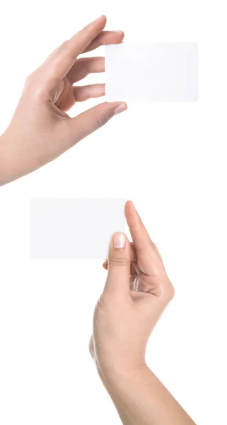 Гральні карти в руці ізольовані на білому тлі — стокове фото