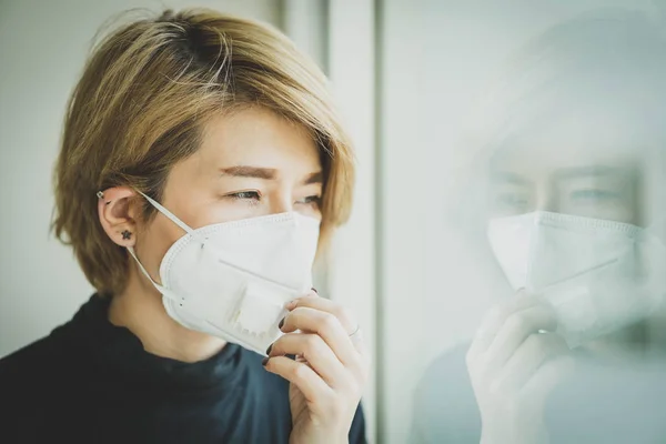 Women wear protective masks to prevent pollution and various pathogens, that is happening a lot now.