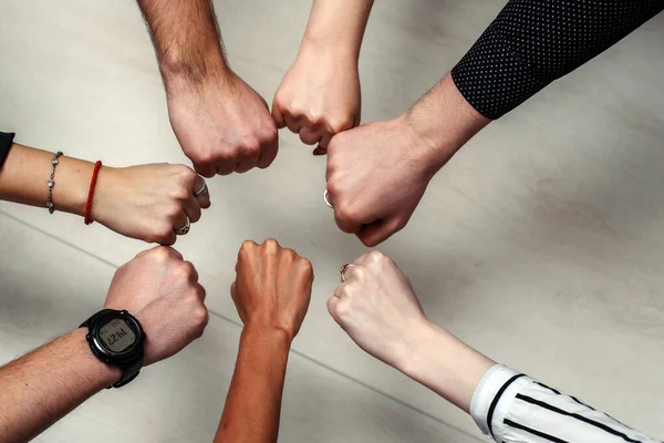 Grupo Personas Multiétnicas Diversas Concepto Trabajo Equipo Trabajo Equipo Juntos —  Fotos de Stock