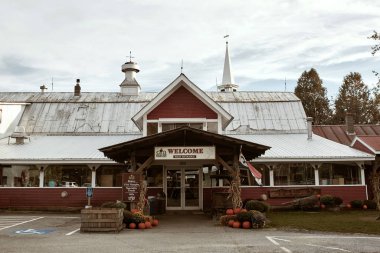 Waterbury, Vermont - September 29th, 2019: Visit to Cold Hollow Cider for famous cider donuts and apple cider in Waterbury, Vermont.   clipart