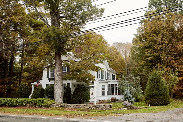 Dorset Vermont Octubre 2019 Alojamiento Desayuno Rodeado Follaje Día Frío — Foto de Stock