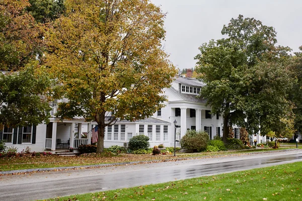 Dorset Vermont Octubre 2019 Hermoso Barrio Histórico Frío Día Otoño — Foto de Stock