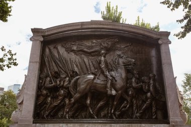 Boston, Massachusetts - October 4th, 2019:  Robert Gould Shaw and 54th Regiment memorial at Boston Common  clipart