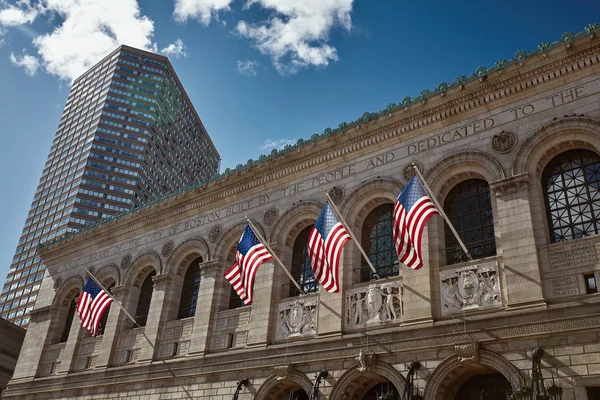 Boston Massachusetts Octubre 2019 Exterior Boston Public Library Copley Square — Foto de Stock