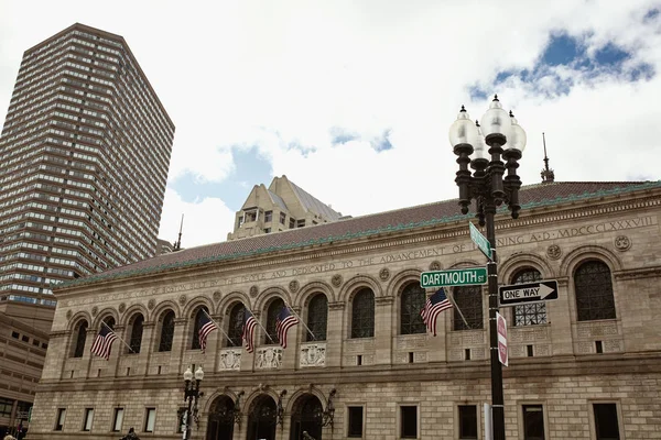 Boston Massachusetts Octubre 2019 Exterior Boston Public Library Copley Square — Foto de Stock