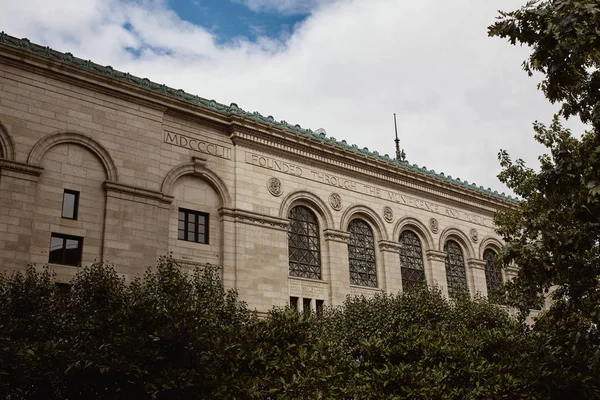 Boston Massachusetts Října 2019 Exteriér Bostonské Veřejné Knihovny Náměstí Copley — Stock fotografie