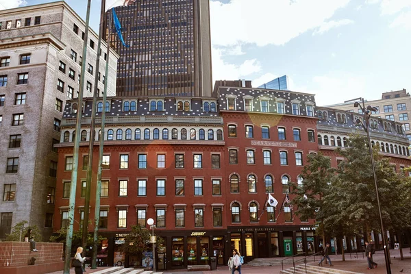 Boston Massachusetts Oktober 2019 Exterieur Van Wolkenkrabber Hoogbouw City Hall — Stockfoto