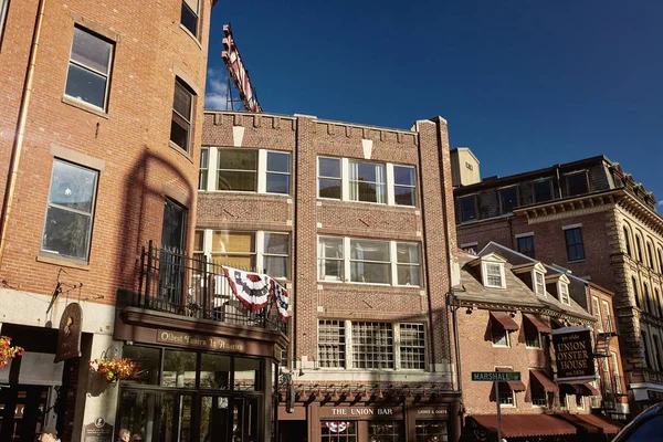 Boston Massachusetts Oktober 2019 Historiska Byggnader Längs Union Street Blackstone — Stockfoto