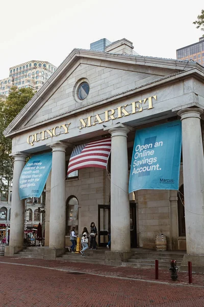 Boston Massachusetts Octubre 2019 Exterior Quincy Market Día Otoño — Foto de Stock