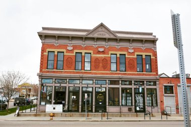 Denver, Colorado - 15 Nisan 2020: Covid-19 sırasında çoğunlukla RiNo bölgesinde sessiz, boş sokaklar. River North Sanat Bölgesi 