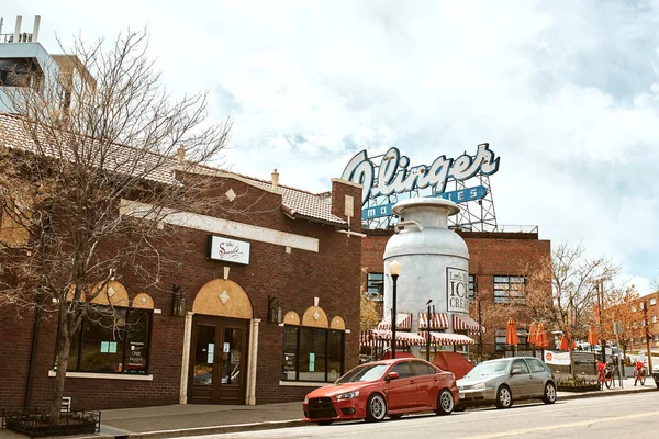 Denver Colorado 1Er Mai 2020 Entreprises Commerciales Restaurants Dans Quartier — Photo