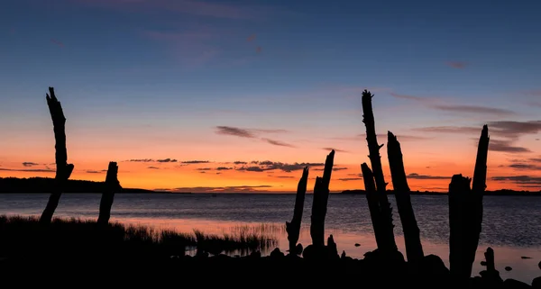 Foxton Beach River Coucher de soleil — Photo