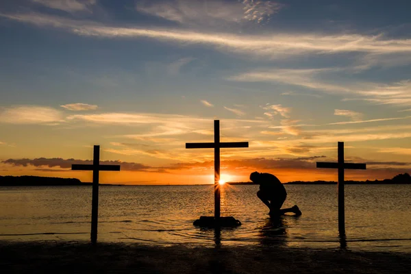 Calvary dua Susnset — Stok fotoğraf