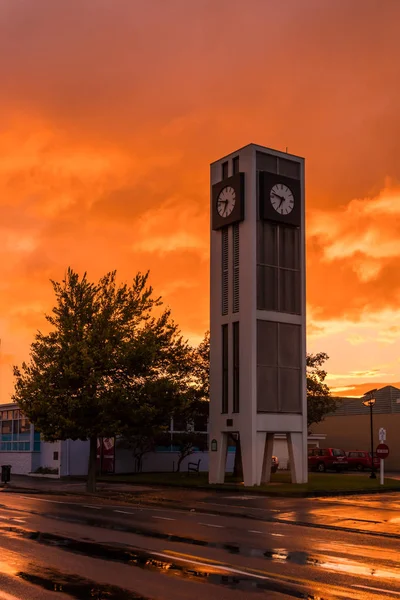 Reloj de la ciudad de Carteron amanecer —  Fotos de Stock