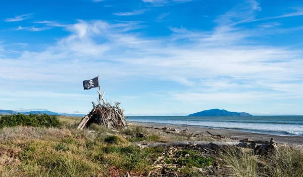 Nieuw-Zeeland piraat Beach — Stockfoto