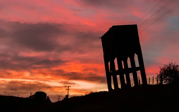 Watertoren zonsondergang — Stockfoto